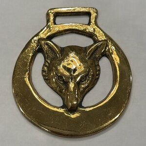 Vintage Horse Brass - Fox face